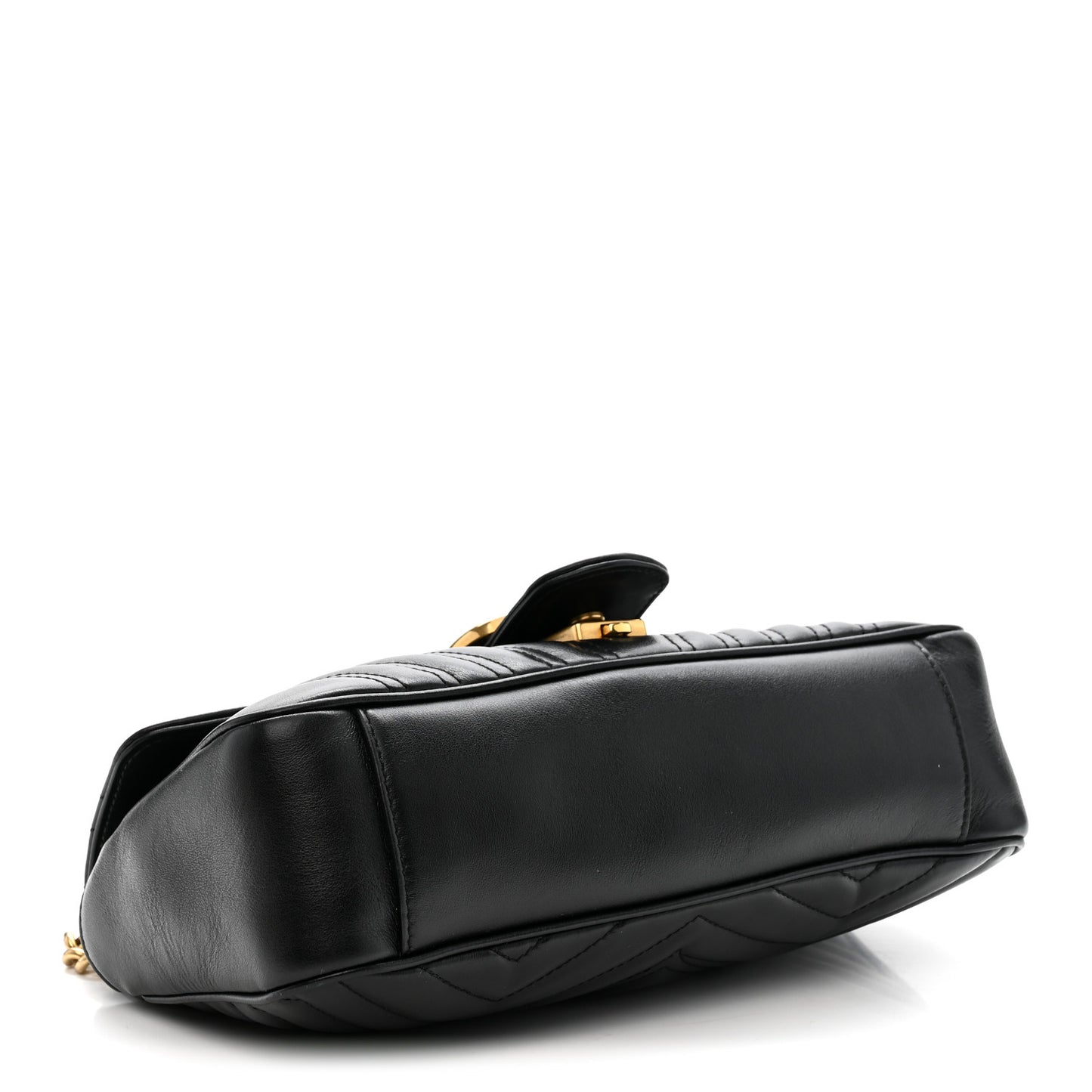 Calfskin Matelasse Small GG Marmont Shoulder Bag Black