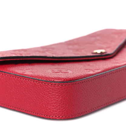 Louis Vuitton Empreinte Pochette Felicie Chain Wallet Scarlet 13 of 15