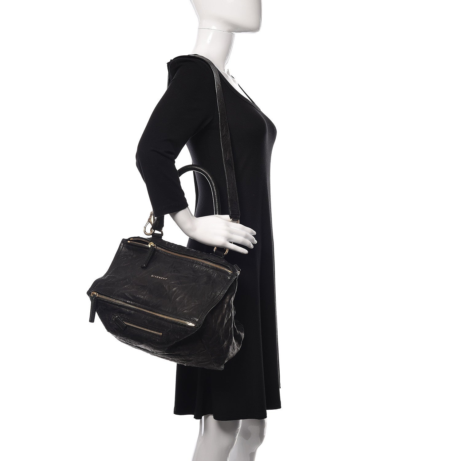 Givenchy Tumbled Sheepskin Medium Pandora Black 2 of 17