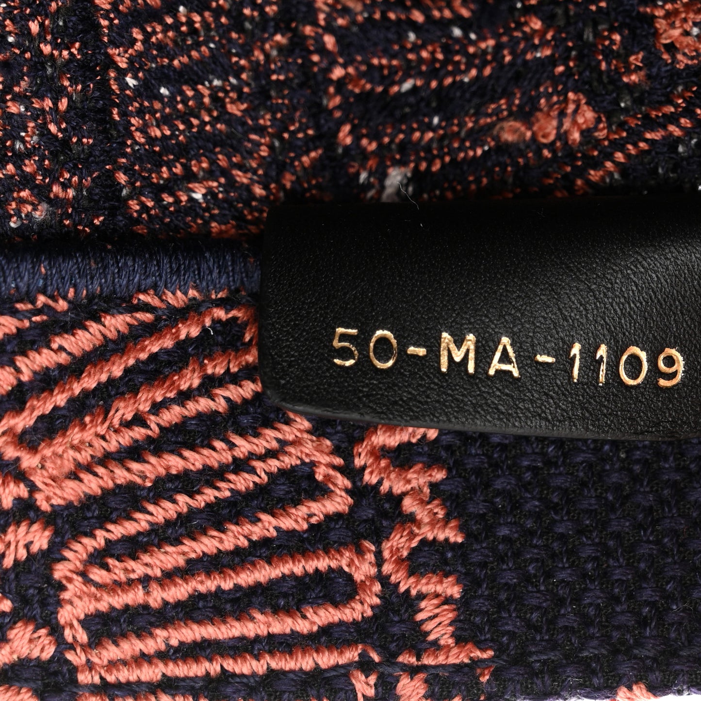 Canvas Embroidered Dior Animals Tiger Book Tote Deep Blue Fuchsia