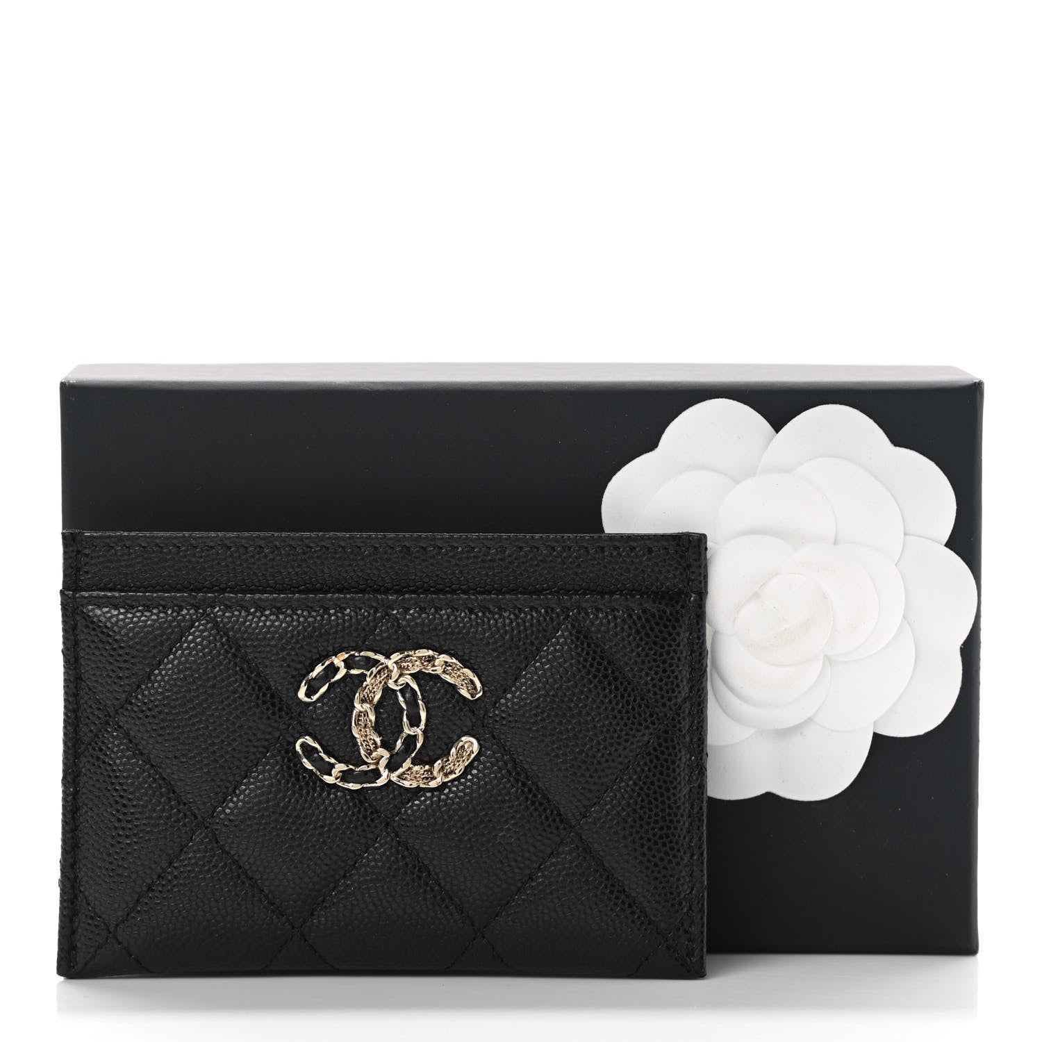 Chanel Caviar Quilted French New Wave Card Holder Black 9 of 9