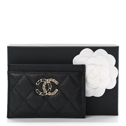 Chanel Caviar Quilted French New Wave Card Holder Black 9 of 9