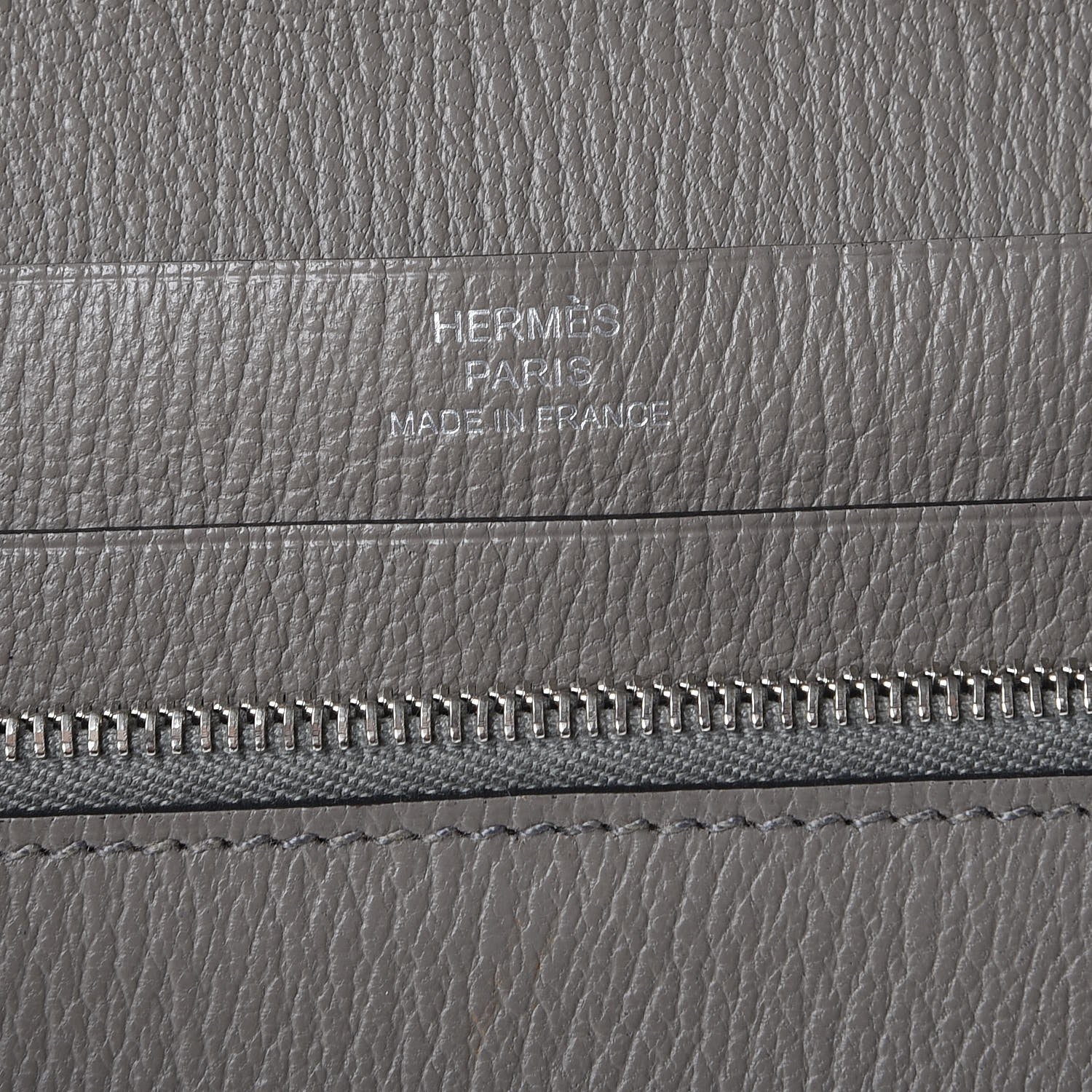 Hermes Ostrich Azap GM Combined Wallet Gris Tourterelle 6 of 8