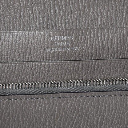 Hermes Ostrich Azap GM Combined Wallet Gris Tourterelle 6 of 8