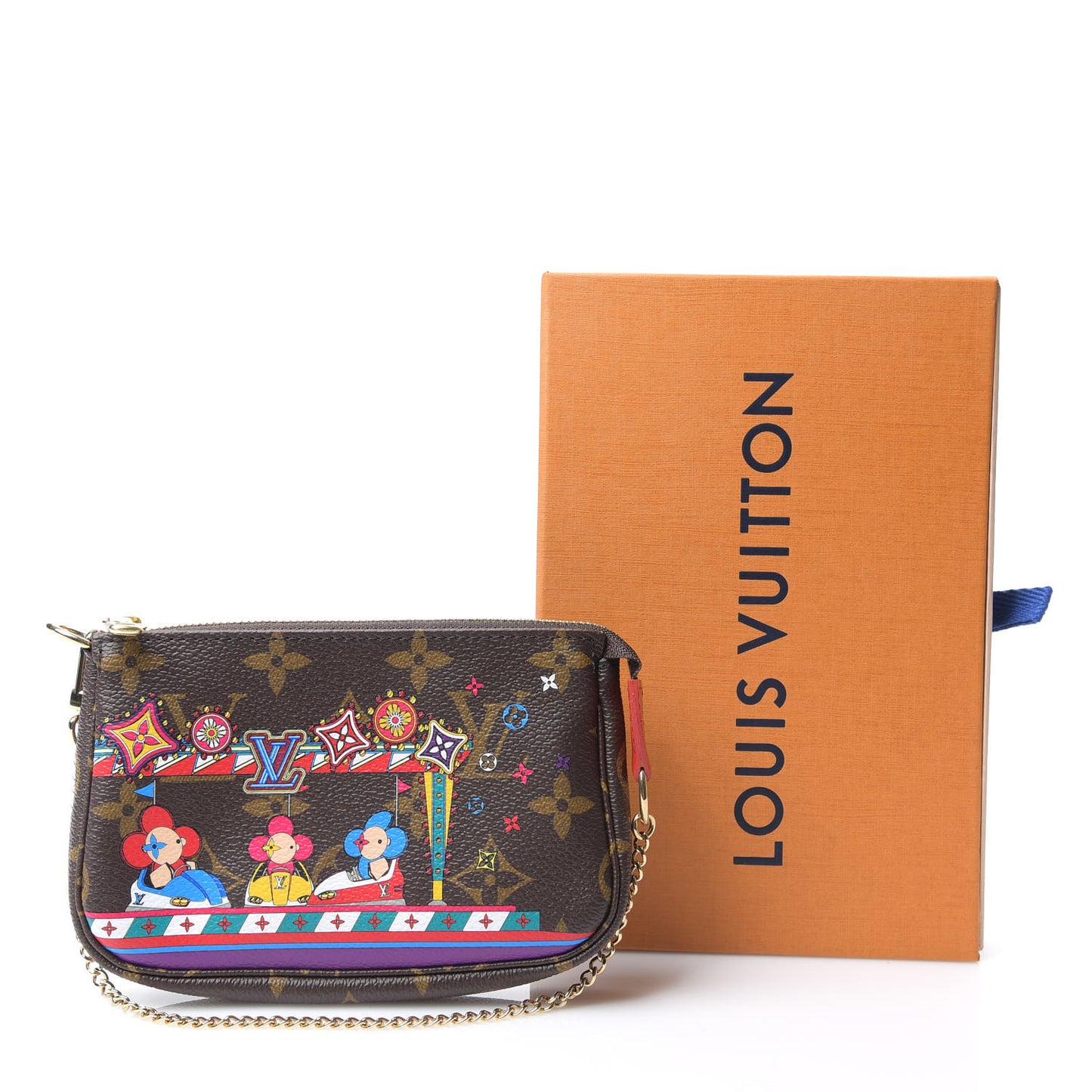 Monogram 2020 Christmas Animation Bumper Cars Mini Pochette Accessories Coquelicot