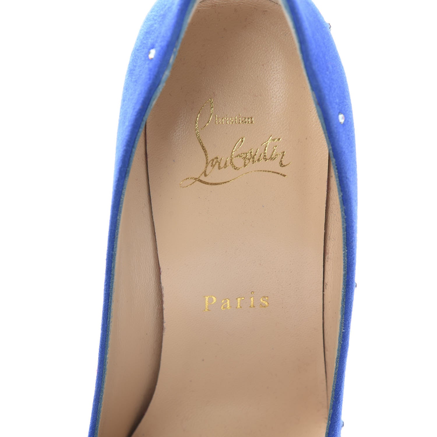 Christian Louboutin Suede Degrastrasss 100 Pumps 36.5 Version Electric 8 of 12