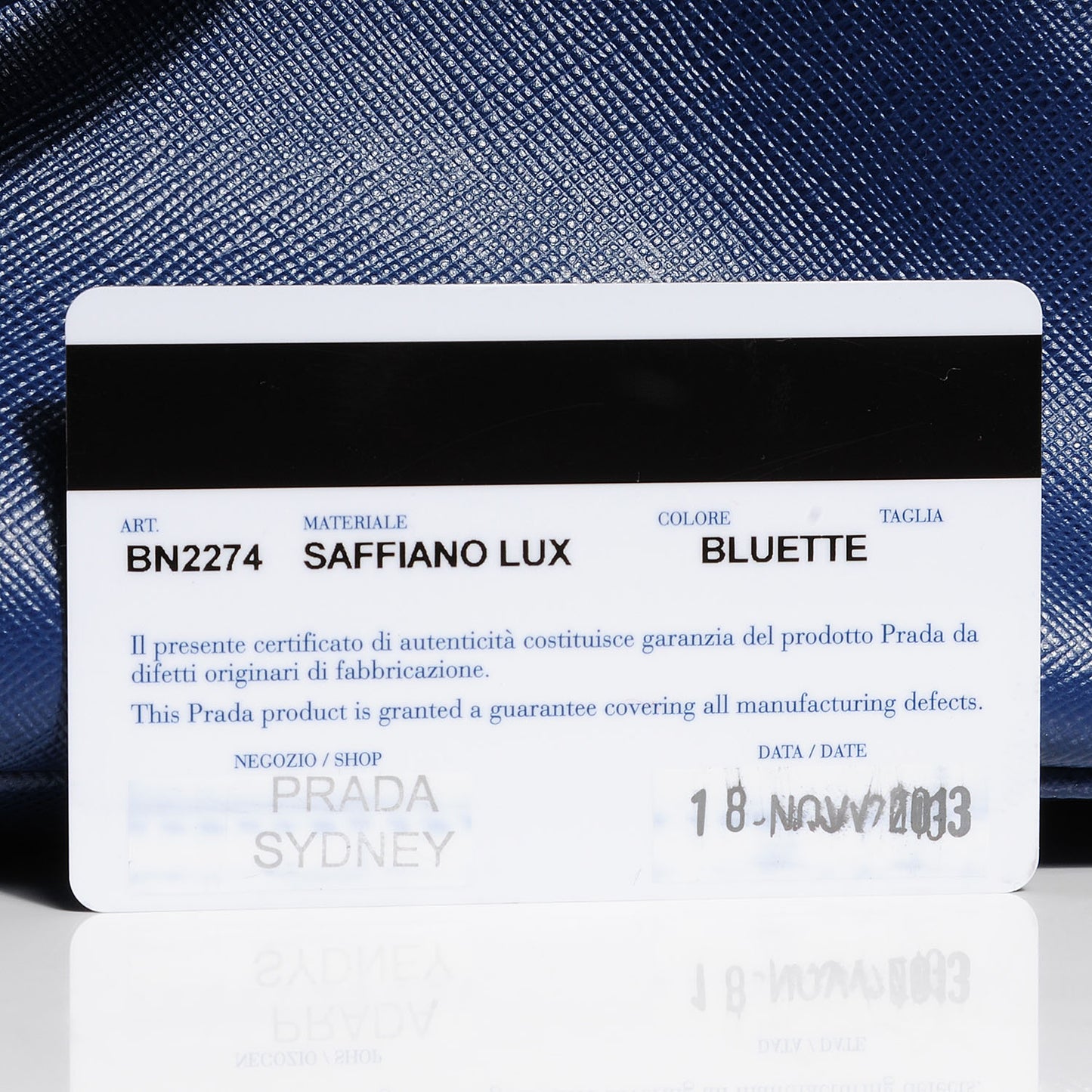 Saffiano Lux Medium Double Zip Tote Bluette