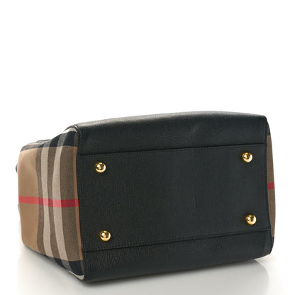 Burberry Grainy Calfskin House Check Small Canterbury Black 4 of 9