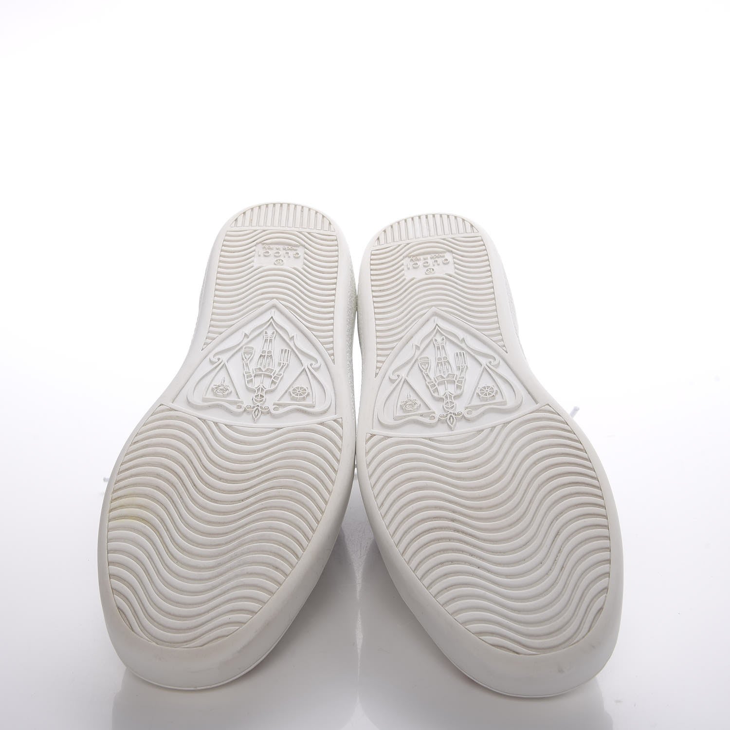 Gucci Calfskin Ayers Web Star Embroidered Mens Ace Sneakers 37.5 White Multi 6 of 14