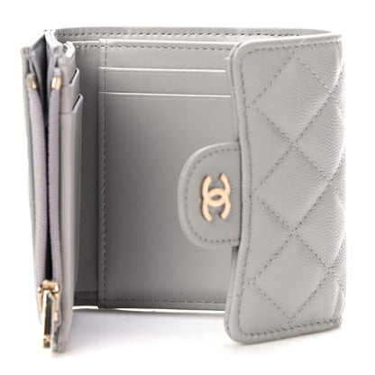 Chanel Caviar Quilted Small Flap Wallet Grey 5 of 12