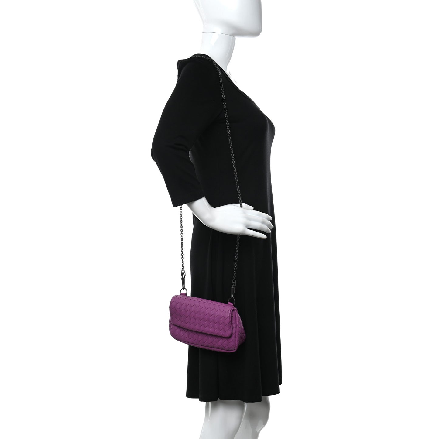 Nappa Intrecciato Mini Messenger Bag Peony