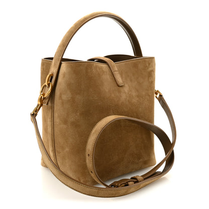 Saint Laurent Suede Le 37 Small Bucket Bag Golden Leaf 3 of 9