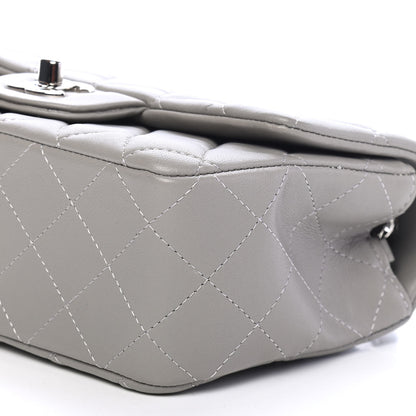 Chanel Lambskin Quilted Mini Rectangular Flap Grey 9 of 9