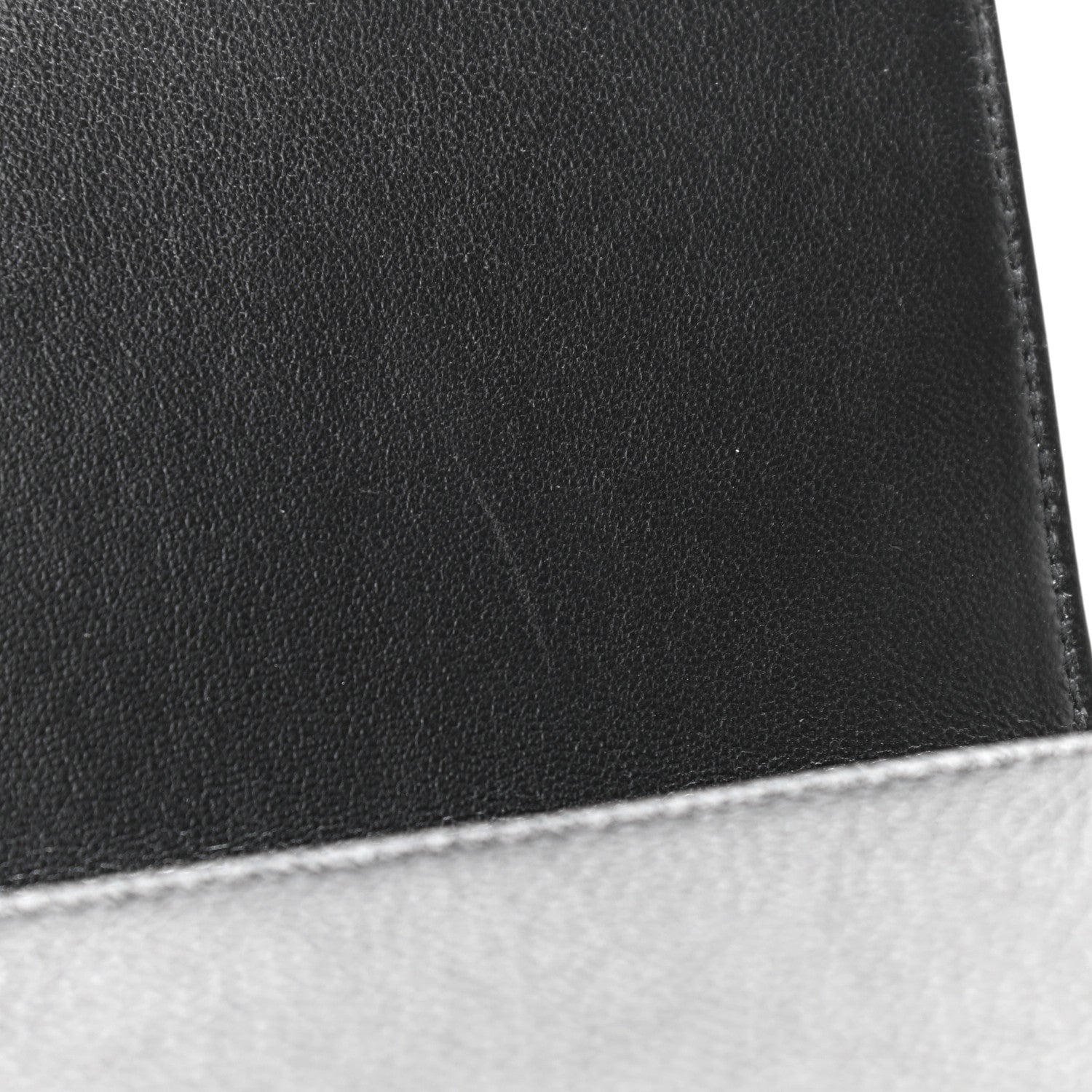 Balenciaga Grained Calfskin Logo Cash Phone Holder Wallet On Chain Black White 8 of 12