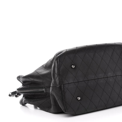 Chanel Grained Vegetal Calfskin Urban Shopping Tote Black 9 of 11