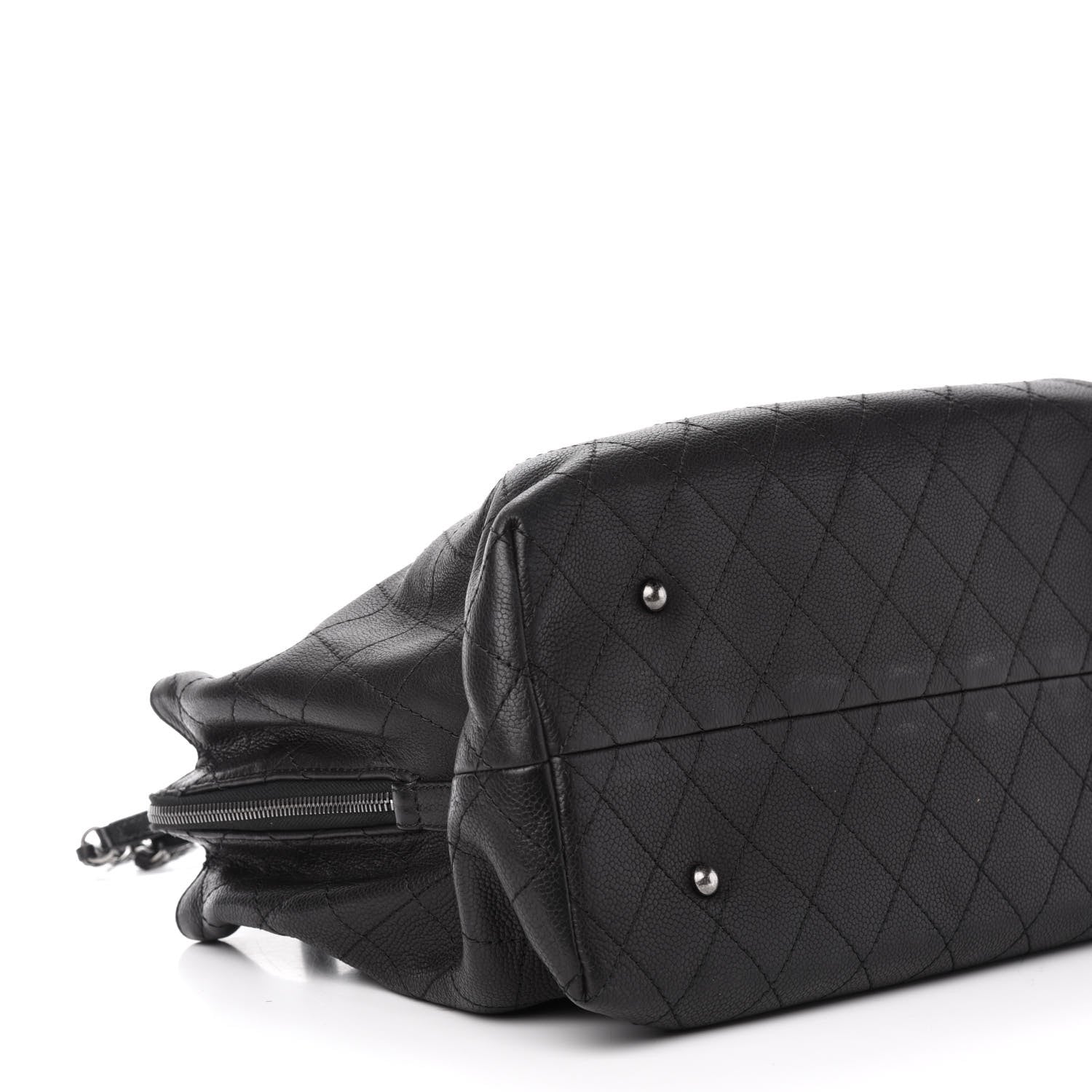 Chanel Grained Vegetal Calfskin Urban Shopping Tote Black 9 of 11