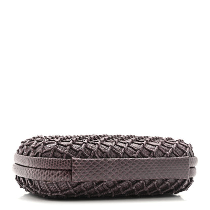 Bottega Veneta Lizard Intrecciato Knot Clutch Purple 4 of 6
