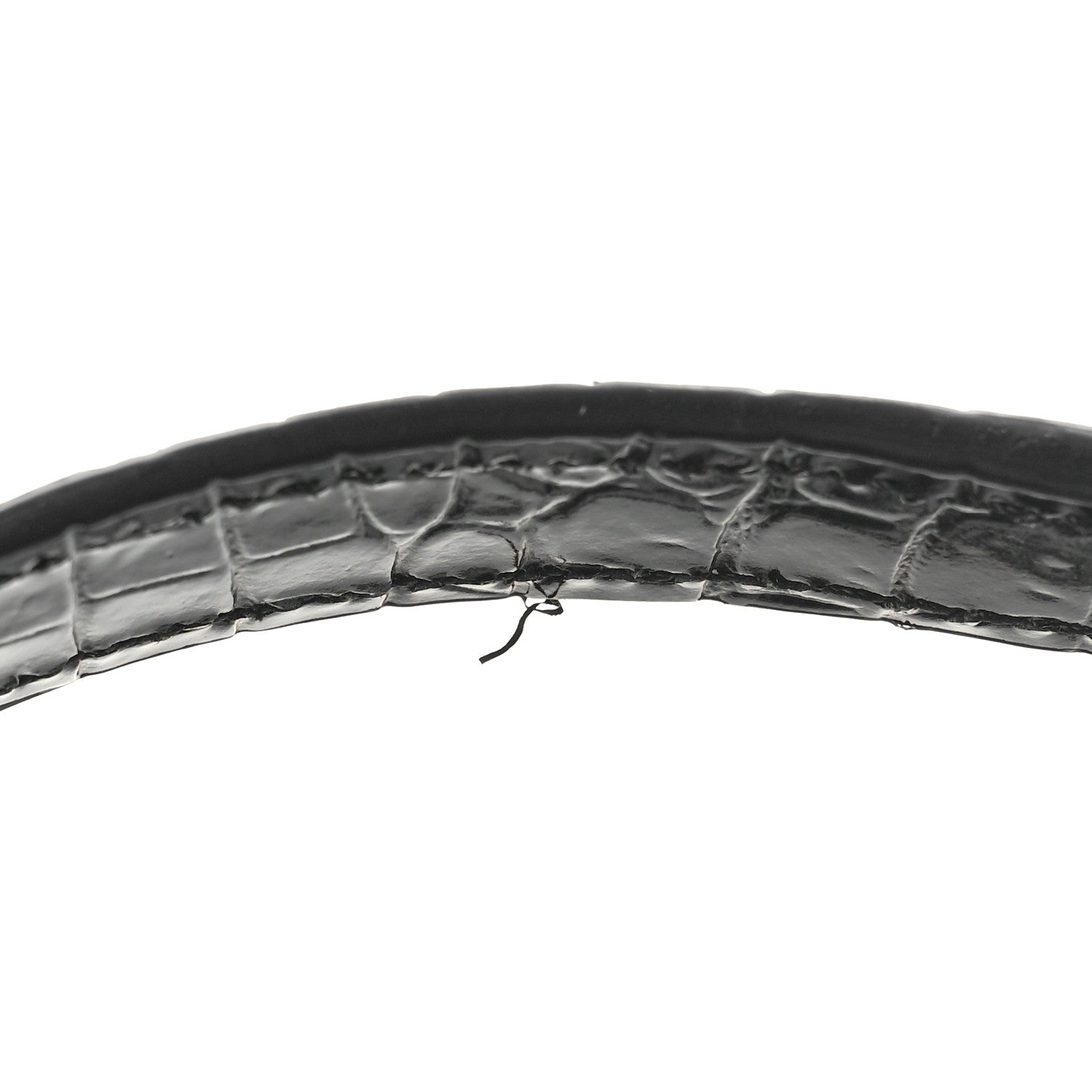 Saint Laurent Calfskin Crocodile Embossed Medium Monogram Sunset Black 11 of 11