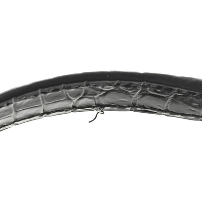 Saint Laurent Calfskin Crocodile Embossed Medium Monogram Sunset Black 11 of 11