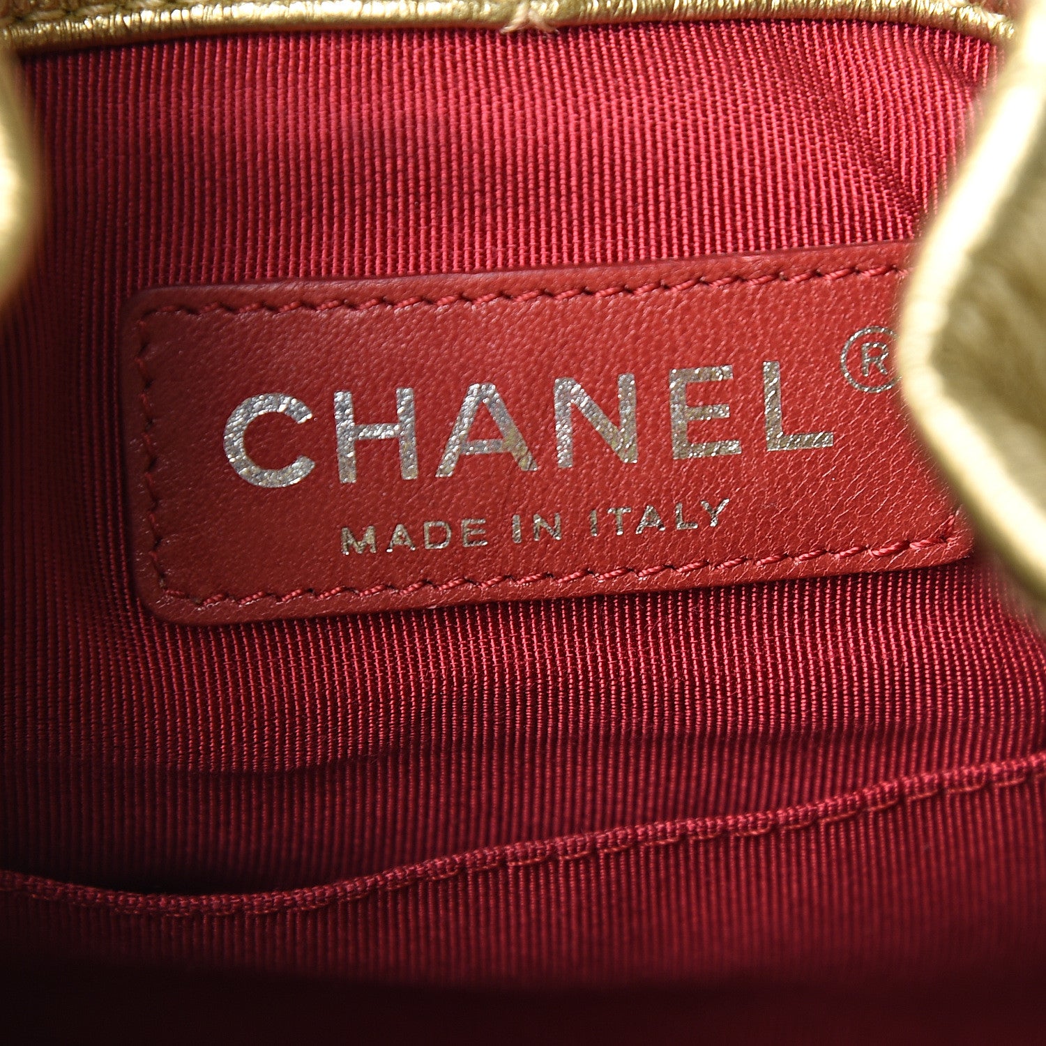 Chanel Metallic Lambskin Small Quilted Gabrielle Backpack Gold 5 of 9