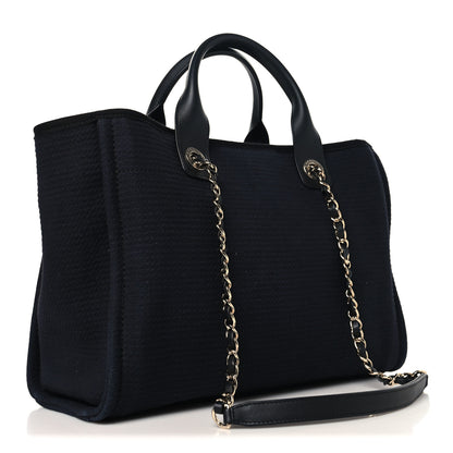 Chanel Mixed Fibers Small Deauville Tote Black 4 of 11