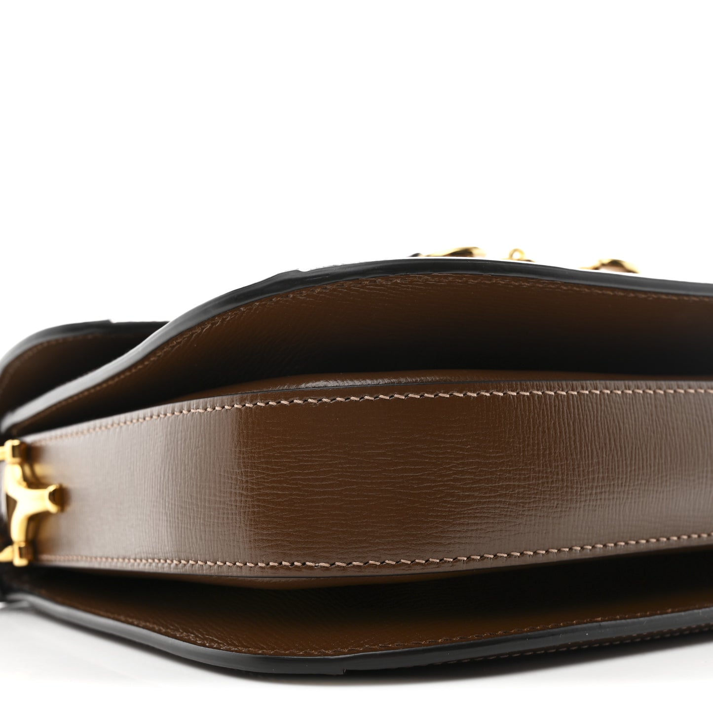 GG Supreme Monogram Horsebit 1955 Shoulder Bag Beige Brown Sugar