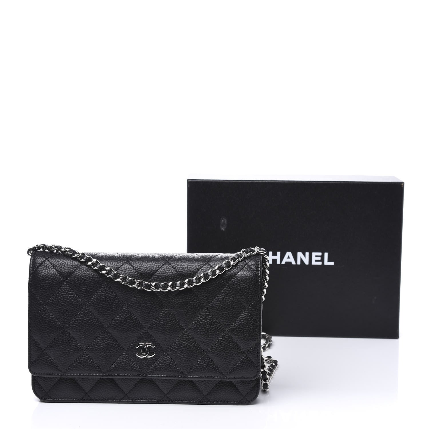 Chanel Caviar Quilted Wallet On Chain WOC Black 11 of 11