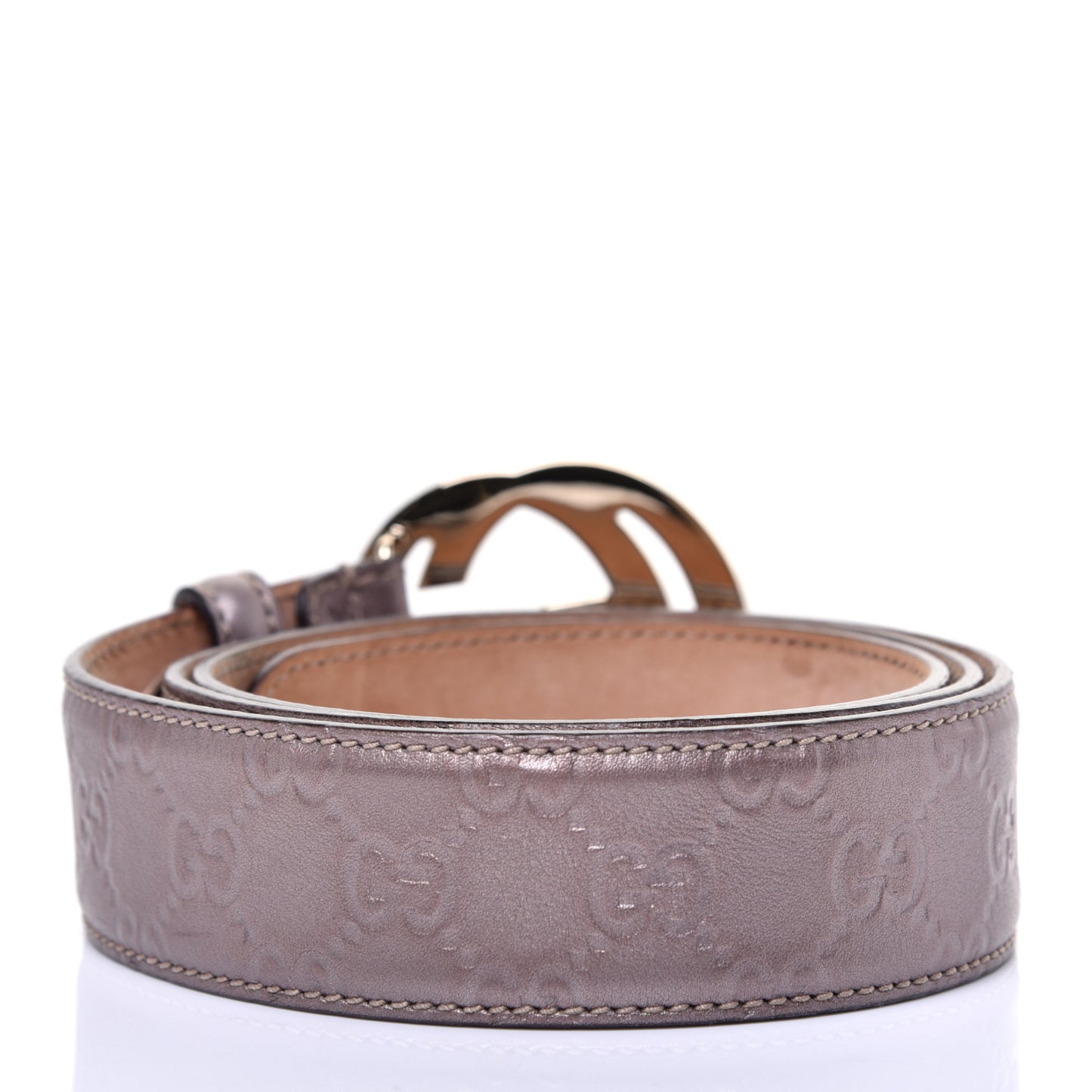 Guccissima Interlocking G Belt 105 42 Mauve