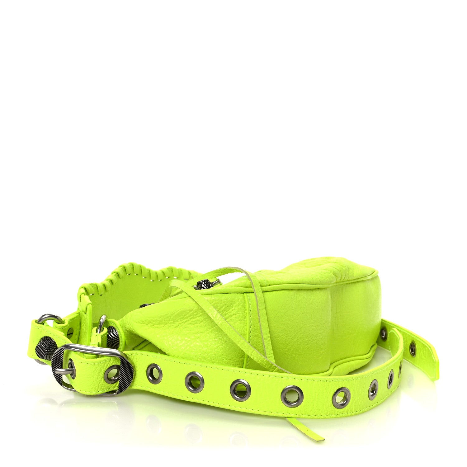 Balenciaga Agneau Arena Le Cagole Shoulder Bag XS Fluo Yellow 5 of 11