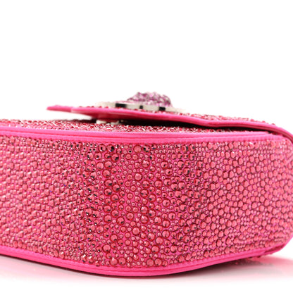 Versace Satin Crystal Studded Mini La Medusa Bag Tropical Pink 9 of 9