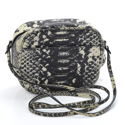 Saint Laurent Python Embossed Calfskin Monogram Blogger Bag Black Beige 2 of 8