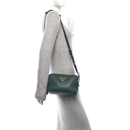 Prada Vitello Daino Camera Bag Smeraldo 2 of 11