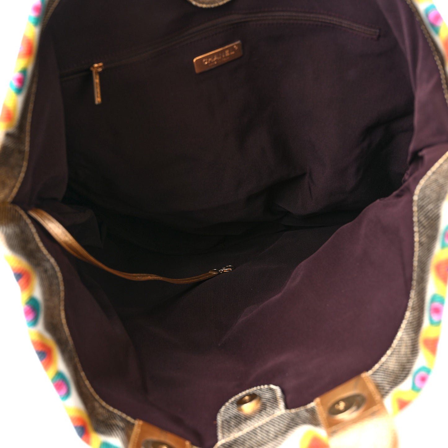 Graffiti Printed Canvas Street Spirit Tote Multicolor