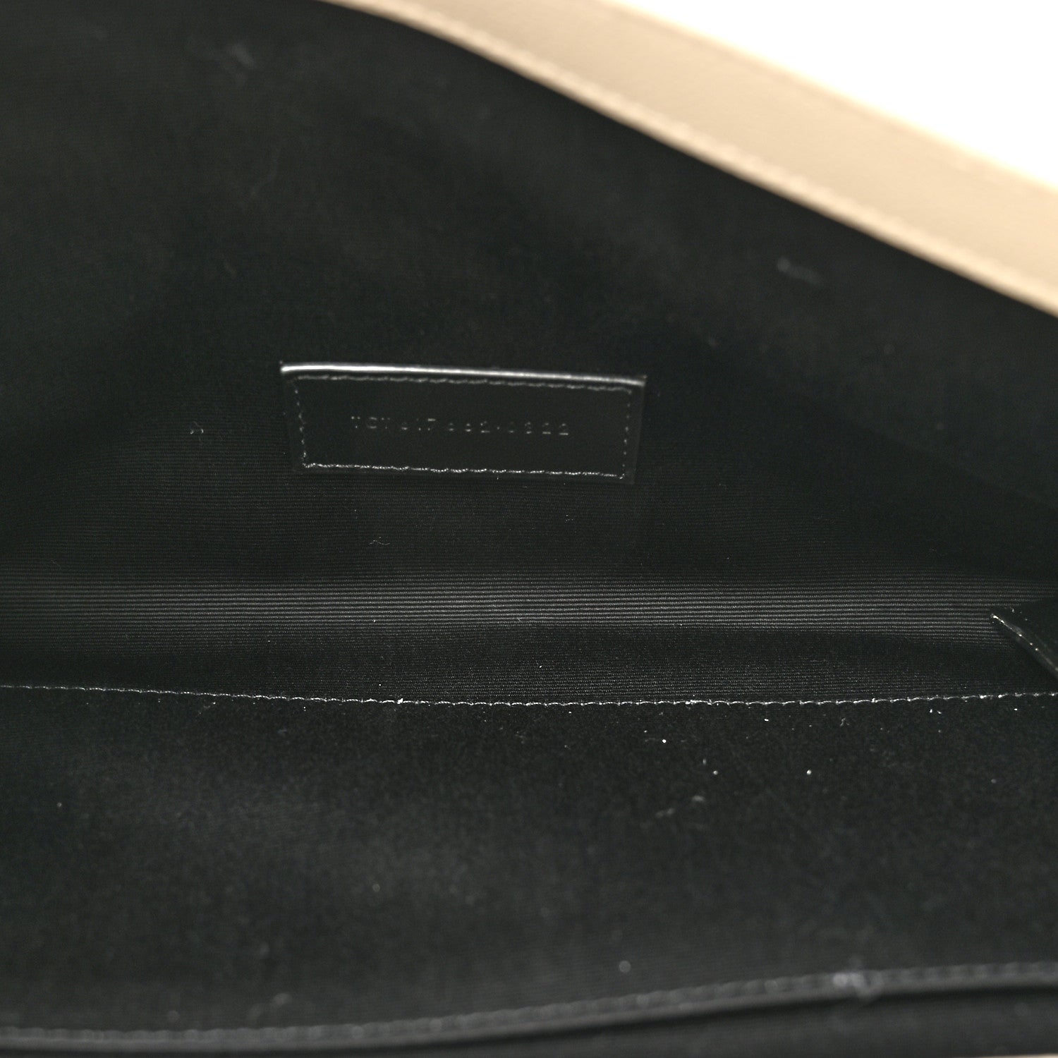 Saint Laurent Grain De Poudre Matelasse Chevron Monogram Envelope Clutch Crema Soft 5 of 7