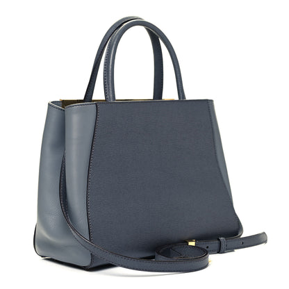 Fendi Vitello Elite Petite 2Jours Tote Grigio Grigio Chiaro 2 of 8