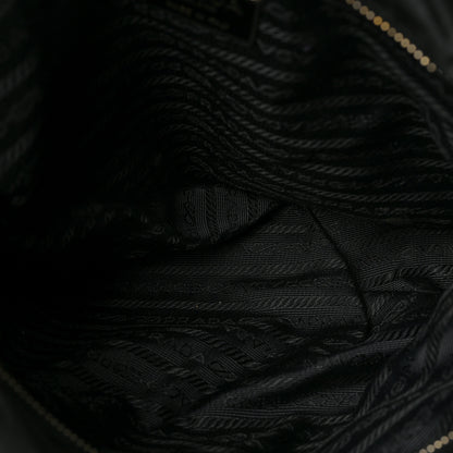 Prada Tessuto Nylon Chain Shoulder Bag Black 5 of 8