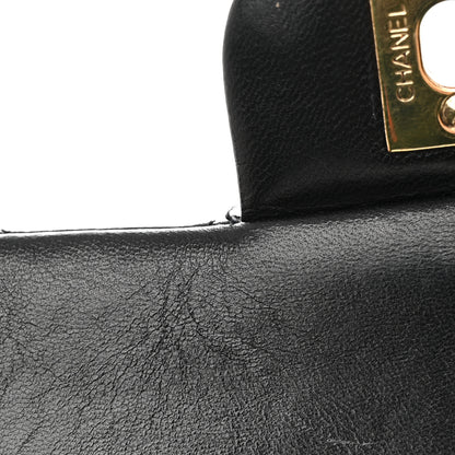 Chanel Lambskin Quilted Medium Double Flap Black 19 of 21
