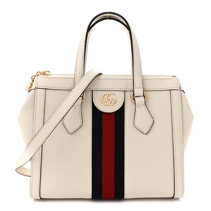 Gucci Textured Calfskin Web Small Ophidia Tote Bag Mystic White 1 of 14