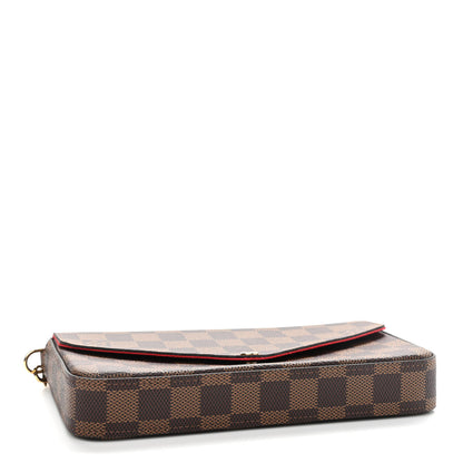 Louis Vuitton Damier Ebene Pochette Felicie Chain Wallet 5 of 10