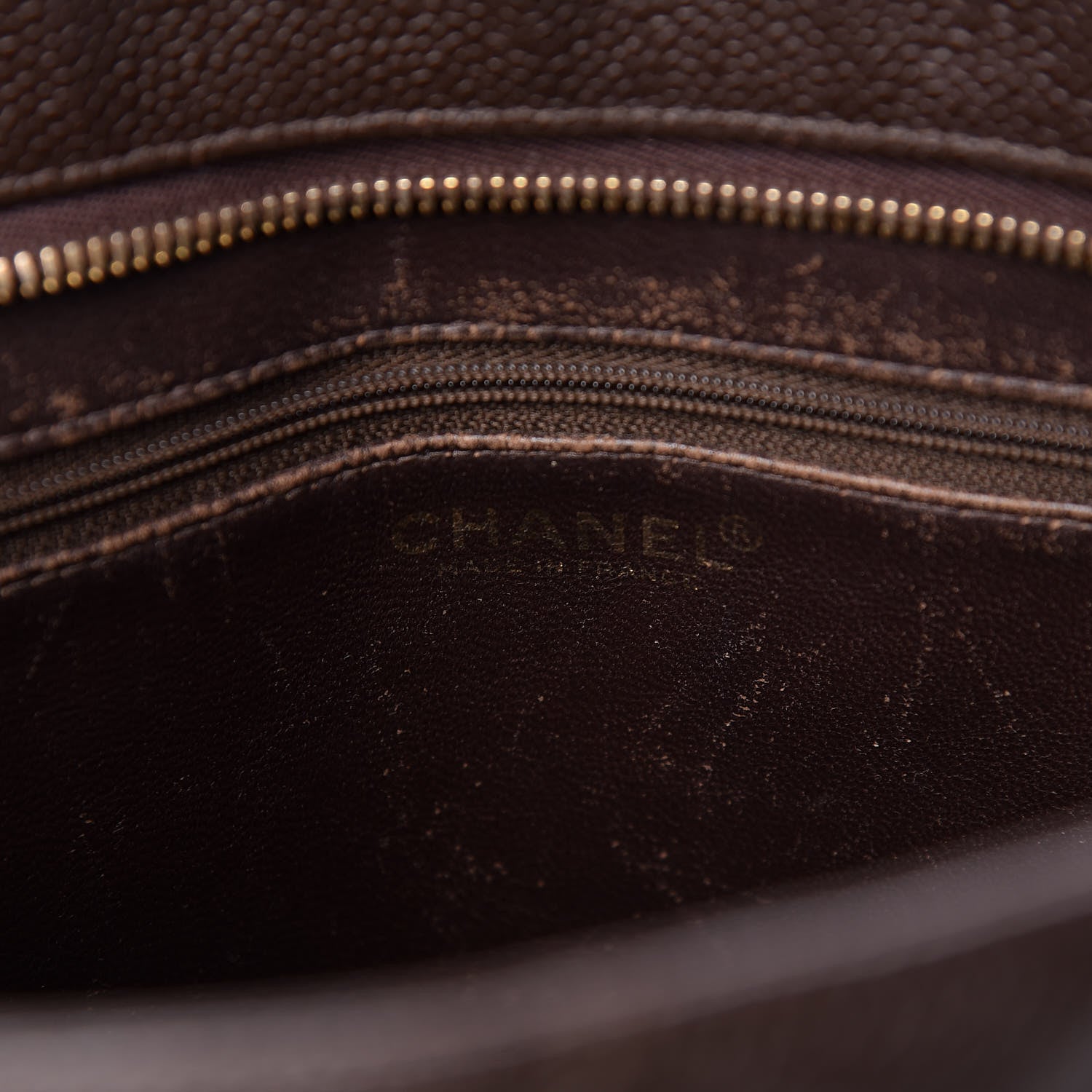 Chanel Caviar Quilted Medallion CC Tote Dark Brown 10 of 21