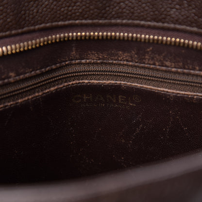 Chanel Caviar Quilted Medallion CC Tote Dark Brown 10 of 21