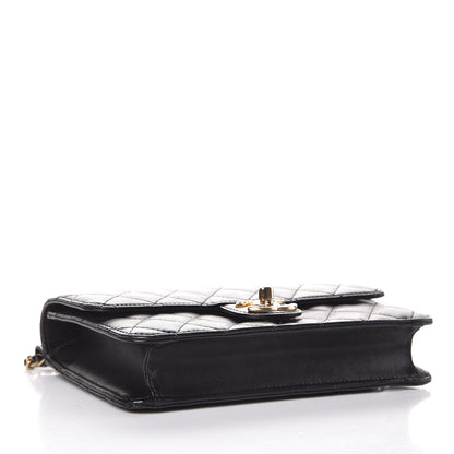 Chanel Lambskin Quilted Medium Crossing Times Flap Black 4 of 8