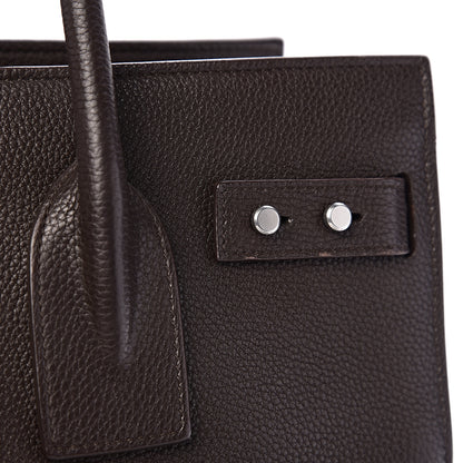 Saint Laurent Grained Calfskin Small Supple Sac De Jour Dark Brown 8 of 11