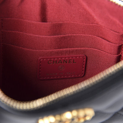 Chanel Goatskin Quilted 19 Cosmetic Case Black 8 of 10