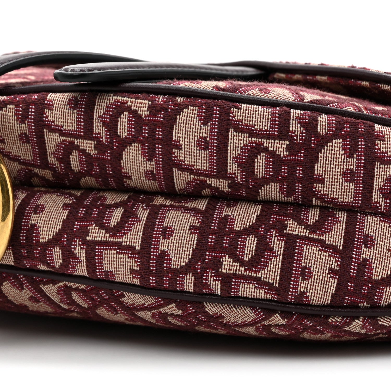 Christian Dior Oblique Saddle Bag Burgundy 9 of 10
