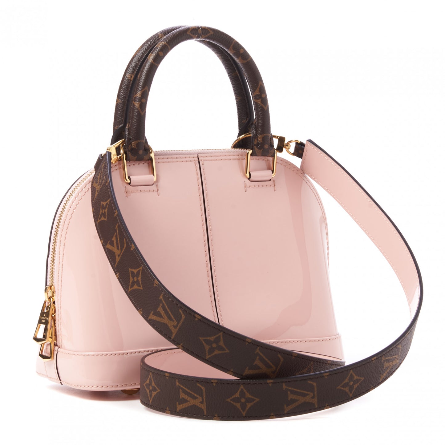 Patent Monogram Alma BB Rose Ballerine