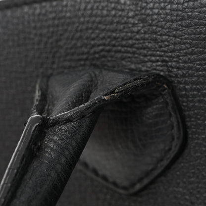 Burberry Derby Calfskin House Check Medium Banner Tote Black 23 of 28