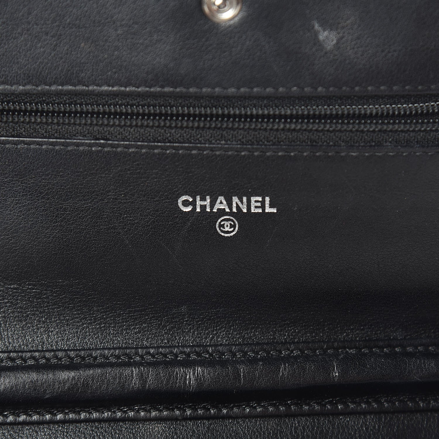Chanel Glazed Calfskin Boy Wallet On Chain WOC Black 6 of 18