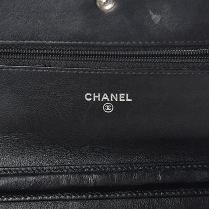 Chanel Glazed Calfskin Boy Wallet On Chain WOC Black 6 of 18