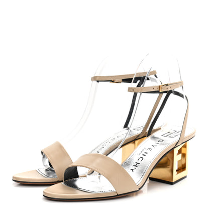 Givenchy Smooth Calfskin Triangle Sandals 40 Beige Camel 3 of 9